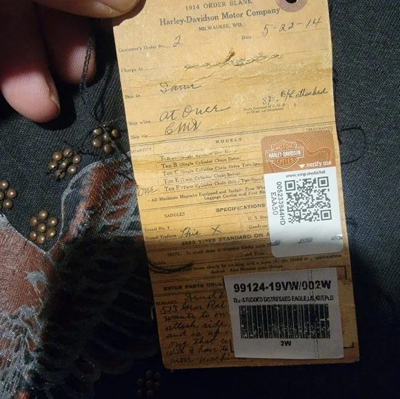 Women's Harley-Davidson Studded Distressed Eagle Size 2W 99124-19VW - Picture 5 of 6